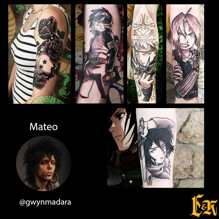 Erika und Kurt Tattoos - Anime und Manga Style Tattoos - Mateo